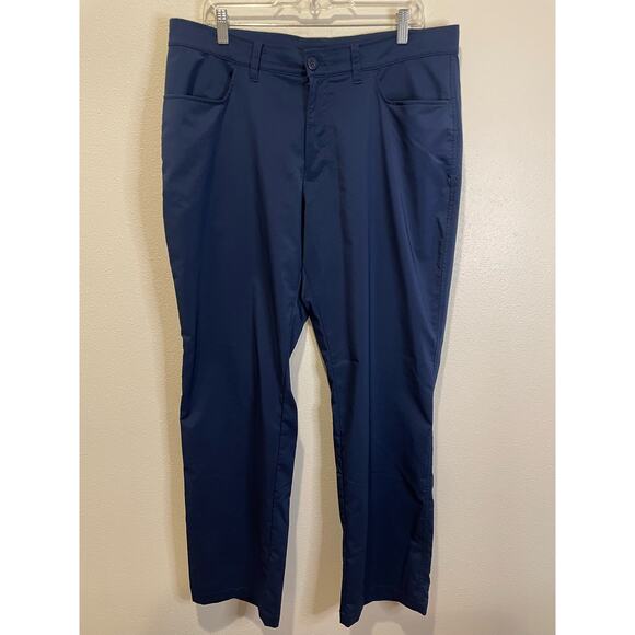 Under Armour Men's Loose Fit Pants, Navy Blue, Size 38/32 - Picture 1 of 3
